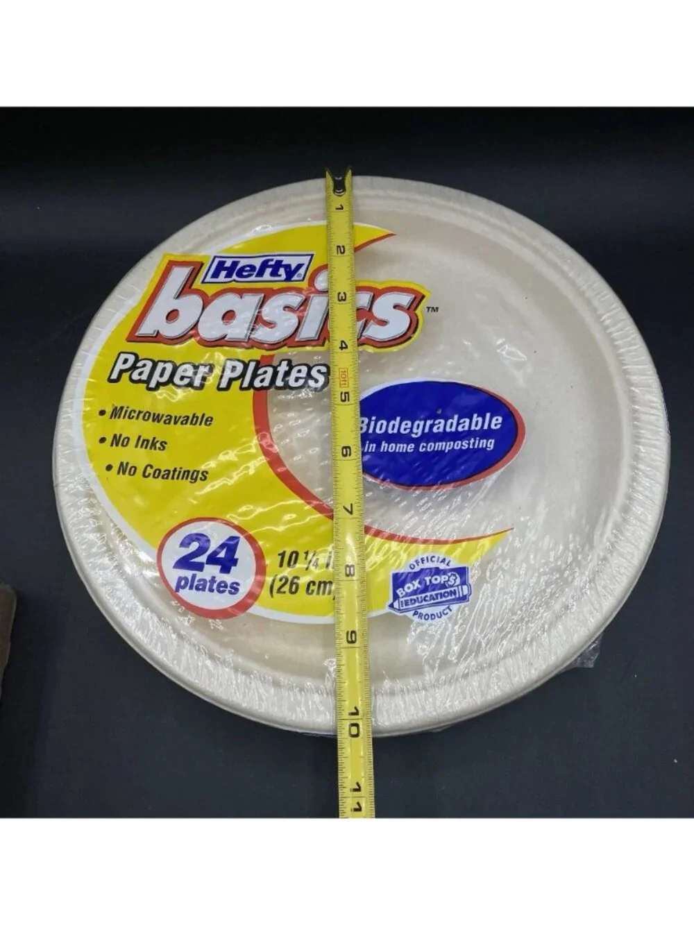 701-4192 Hefty Basics Plates Pack Of 24 No Inks Biodegradable Natural Color 2009